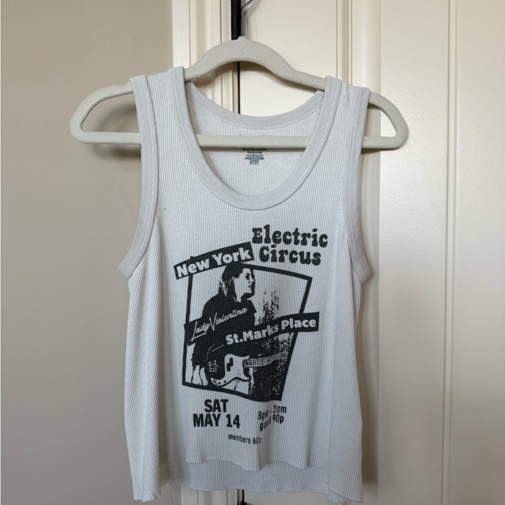 Brandy Melville White Ribbed Tank